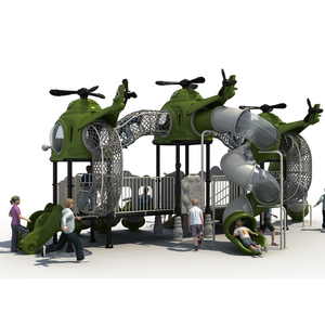 Thể thao vuông gia đình công viên giải trí loạt máy bay trực thăng kết hợp trượt nhà máy trực tiếp thép nhựa nhà mẫu giáo công cộng - Product Image 5