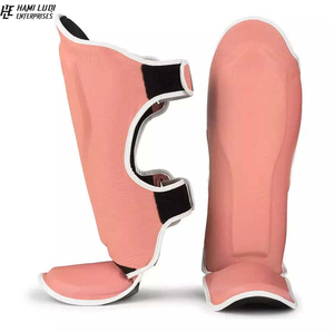 Hight Quality Arts Martial Premium Cowhide Leather <b>MMA</b> Boxing Spraining <b>Shin</b> <b>Pads</b> Adults - Product Image 4