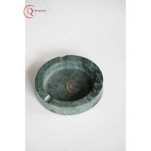 Cenicero de mármol verde moderno de forma redonda para fumar, soporte de almacenamiento de cenizas de cigarrillos a precio mayorista, uso en el jardín del hogar - Product Image 1