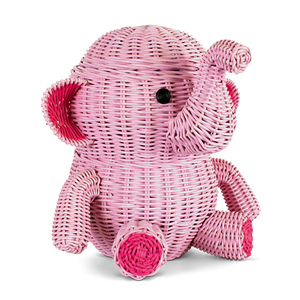 Panier de rangement en forme de chaton avec couvercle pour jouets et articles de puériculture, paniers de rangement en rotin pour enfants - Product Image 4