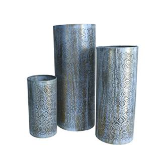 Metal Cylinder <b>Vases</b> for Christmas Decor Elegant Tea Light Candle Holder and Centerpiece Decorative Pieces - Product Image 4