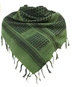 Écharpes arabes musulmanes pour hommes 100% coton Shemagh écharpe mode extérieur coupe-vent anti-transpiration style arabe traditionnel pakistanais - Product Image 1