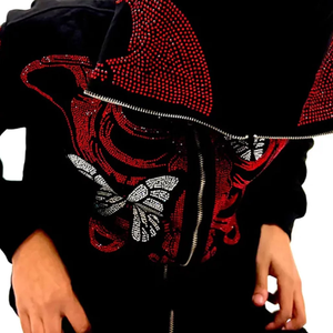 Sudadera con capucha unisex de cara completa con cremallera Diseño de logotipo personalizado de moda Nuevo algodón Casual Impresión digital de invierno para hombres - Product Image 5