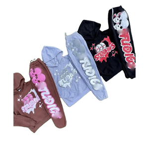 Nueva llegada de fabricantes de ropa, conjunto de Jogger de invierno de lana de algodón de alta calidad, chándal acampanado cómodo para hombre de talla grande - Product Image 1