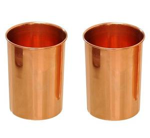Simple <b>Plain</b> Copper Metal Glass High Polished Best Selling Copper Glass Top Trending for Kitchenware Yoga Daily Use Copper Glass - Product Image 1