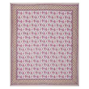 Lavender Floral Cotton <b>King</b> <b>Size</b> Bed <b>Sheets</b> with 2 Pillow Covers (ADB1459) - Product Image 4
