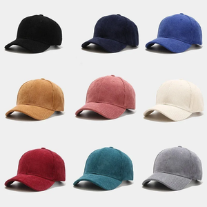Vente en gros de bonnet de papa vintage chaud de couleur unie à la mode hivernale avec casquette de baseball sport en velours côtelé - Product Image 5