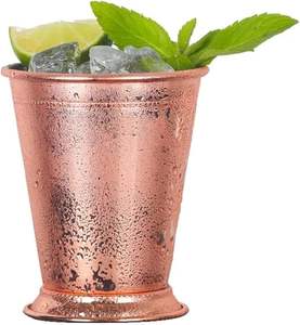 Calidad Premium Moscow Mule Mojito Mint Julep Copas de cóctel de acero inoxidable Logotipo láser personalizado Suministros para Bar Metal Best Moscow - Product Image 1