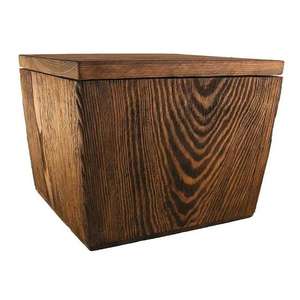 Urne funéraire en bois massif brun foncé artisanale moderne, urne funéraire décorative de qualité supérieure pour les cendres - Product Image 5
