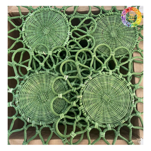 Rattan Charger Plates, Handcrafted Table Decor for Dining Table, Boho, Woven Natural Flower Rattan <b>Placemat</b>, Charger Plate - Product Image 1