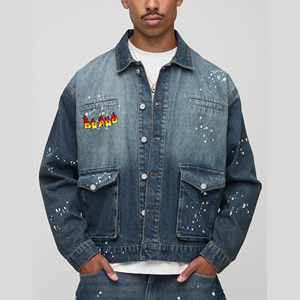 Chaqueta de mezclilla lavada vintage hecha a medida 100% algodón para hombre abrigo de invierno transpirable con forro de lana largo - Product Image 6