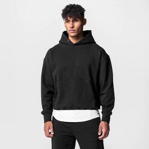 Nuevo tipo de conjunto sin forro para hombre, sudaderas con capucha de gran tamaño, cómodas sudaderas de algodón 100%, bolsillo con logotipo bordado personalizado para invierno - Product Image 6