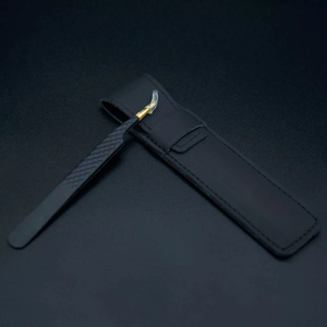 Pinzas de pestañas de acero inoxidable negro profesional de 45 grados de rocas grises, herramienta de estilismo de pestañas de precisión de alta calidad, Punta puntiaguda - Product Image 1