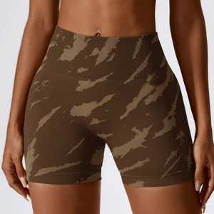 Short de fitness respirant taille haute pour femme avec impression par sublimation grande taille vêtements de course et de yoga d'été - Product Image 5