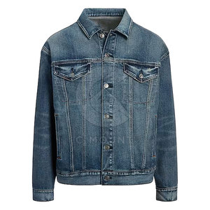 Marque privée Vestes Jeans pour hommes 100% coton OEM Service Logo avant Vêtements d'hiver - Product Image 1