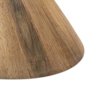 Hot Italian Design Oval Shape Solid Mango Wooden Top With Honey Smoked Finish <b>Pedestal</b> Base With Marble New Modern Dining Table - Product Image 5