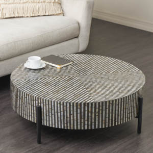 Top Sale Modern Eco-Friendly Indian Handcrafted <b>Mother</b> of Pearl Inlay Coffee Table with Best Finish - Product Image 1