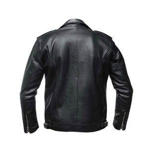 Mens Motorcycle Genuine Leather Jacket <b>Heavy</b> <b>Duty</b> Durable Warm Winter Outdoor <b>Coat</b> Rugged Fashion Eco-Friendly <b>Stand</b> Front - Product Image 2