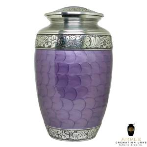 โกศบรรจุอัฐิสีม่วงเงิน สไตล์อเมริกัน/ยุโรป สำหรับผู้ใหญ่ ขนาด 220 คิวบิกอินช์ เป็นมิตรกับสิ่งแวดล้อม ทนทาน เหมาะสำหรับตกแต่งหลุมศพ - Product Image 1
