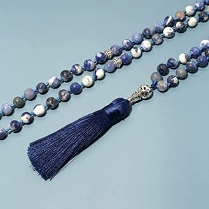 Perles de prière musulmane de 8mm, perles de Sodalite nouées, de Tasbih de 33 perles de Tasbih de 99 perles - Product Image 2