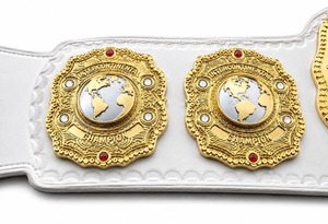 Cinturón de Campeonato de Lucha Libre de Cuero Blanco VI-275 VEMPIRE INDUSTRY, Réplica de Equipo de Entrenamiento de Artes Marciales Unisex para Adultos de 1.5M - Product Image 4