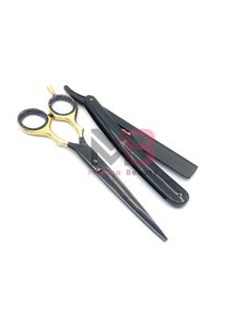 Wholesale New Trends Barber <b>Razor</b> Reusable <b>Single</b> <b>Blade</b> Salon Barber Straight <b>Razor</b> with Cuticle Scissor Custom Packing - Product Image 5