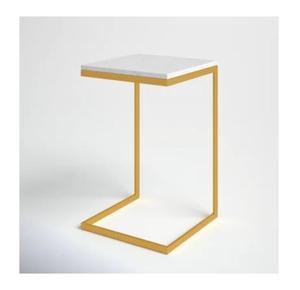 Table d'appoint créative en bois moderne avec cadre en métal pour le salon - Product Image 3