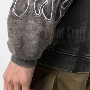 Ropa de calle de alta calidad, sudaderas con capucha de efecto Vintage para hombre, Jersey mezclado de algodón, sudaderas con capucha de efecto Vintage - Product Image 6