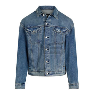 Chaqueta vaquera de alta calidad para hombre con logotipo personalizado estilo informal embalaje personalizado chaqueta de tela vaquera informal con opción multicolor - Product Image 1