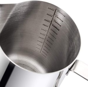 304 Edelstahl Milchaufschäumkrug Latte Art Krug Espresso Kaffee Barista Milchkrug mit Skala 350ml 1000ml - Product Image 4
