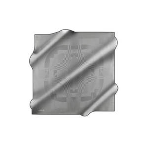 Écharpe longue en soie satinée - Motif géométrique personnalisé par un designer - 100% soie - Product Image 1
