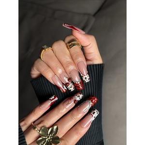 Cherry Crush Romance - Uñas Postizas con Diseño Romántico de Cerezas para Decoración de Uñas - Product Image 2