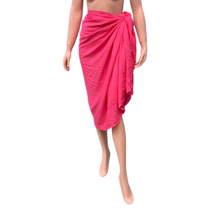 100% Rayon One Piece Fitness Swimwear Hand Painted Floral Ornaments Wide Color Beach <b>Sarong</b> Sportswear Bikini - Product Image 3