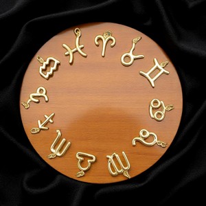 Abalorios de signo del zodiaco colgante 925 Plata encanto religioso joyería Libra Aries símbolo horóscopo encantos chapado en oro hallazgos - Product Image 4
