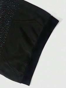 Sudadera con Capucha para Hombre, Invierno, Negra con Pedrería Multicolor Bordada, 450 GSM, 100% Algodón Felpa, Estilo Urbano, Personalizable - Product Image 6