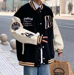 Top Fabricant Broderie Manteau Hommes Dernière Conception Letterman Veste D'hiver Street Wear Hip Hop Vestes Manteau - Product Image 4