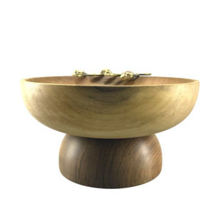 Admirable bol de service en bois fait à la main avec poignée en argent Design poli pour un usage domestique pour servir la salade à un prix raisonnable - Product Image 5