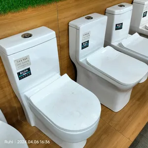 Wholesale Cheap Floor Mounted Ceramic Wc Water Closet S/P Trap Bathroom Commode Toilet Bowl One Piece Sanitary Ware Toilet