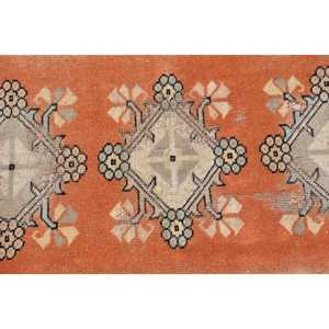 Turkish Vintage Area Rug 5.1x7.7 ft, <b>Brown</b> <b>Wool</b> Rug - Product Image 5