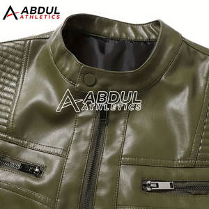 Veste en cuir de qualité supérieure pour hommes avec une finition propre et une coupe moderne pour une tenue quotidienne Veste d'hiver pour hommes - Product Image 4