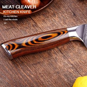 มีดเชฟครัวดามัสกัสด้ามจับไม้ชิงชันคาร์บอนสูงทำจากญี่ปุ่นบริการ OEM ผลิตตามสั่ง - Product Image 4