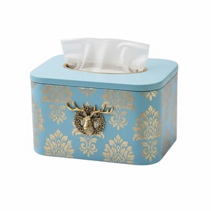 Wholesale Antique Copper Finish Metal Tissue Box Unique Knot Design Modern Decorative Metal <b>Napkin</b> <b>Holder</b> For Home & Hotel Decor - Product Image 2