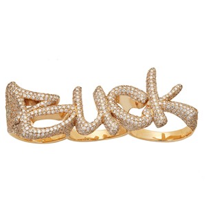 New Trendy Personalized 925 Silver Custom Letter Moissanite <b>Iced</b> Out Hip Hop Unique Style <b>Ring</b> Jewelry For Men - Product Image 1