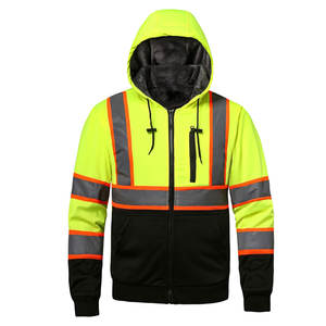 Uniforme de trabajo de poliéster de alta calidad con capucha Super Visible Hivis reflectante seguridad sudadera chaqueta al por mayor alta térmica - Product Image 2