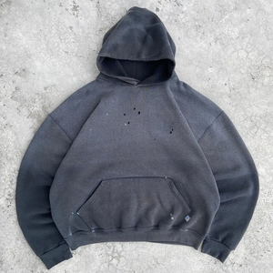 Sweat-shirts à capuche unis grande taille effet délavé pour l'hiver avec impression numérique, pour usage extérieur, vente en gros - Product Image 6