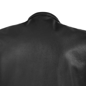 Chaleco de cuero de dos tonos de alta calidad para hombre, chaleco calefactable de invierno sin mangas de talla grande con bolsillos delanteros, MOQ bajo - Product Image 6