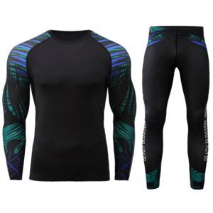 GAF Sublimación personalizada Impreso Rash Guard Suit Gym Hombres Camisas de compresión para hombres Comprimido Jogging Yoga Sets - Product Image 6