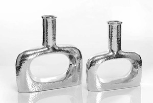 แจกันดอกไม้ทำจากโลหะสีผสมเข้ากันดีที่สุด,แจกันและแจกันดอกไม้ดีไซน์แฮนด์เมดสำหรับตกแต่งบ้านสีเขียว - Product Image 2