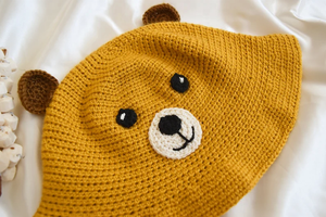 Chapeau Bob Unisexe en Coton Lait Brodé Main au Crochet Motif Animal Mignon – Style Pêcheur, Cloche ou Fedora à Carreaux pour l'Été - Product Image 6