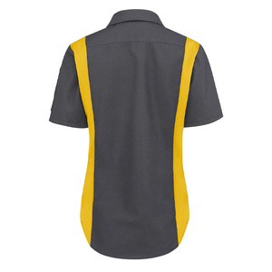 Camisas de oficina de manga corta personalizadas para mujer, blusas de uniforme de trabajo con estampado bordado para ropa de negocios corporativa - Product Image 6